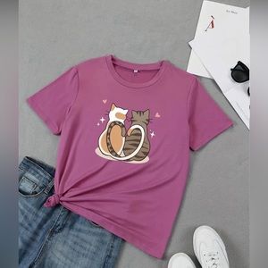 Cats Heart Love T-shirt
